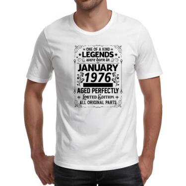 Imagem de Camiseta Unissex Legends Were Born JAN-1976 - Alearts, GG