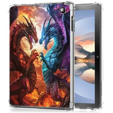 Imagem de HEAKIERG Capa transparente para leitor digital Kobo Libra Color 2024 / Kobo Libra 2 2021 de 17,8 cm, capa protetora de silicone TPU transparente à prova de choque para Kobo Libra Color 7 polegadas