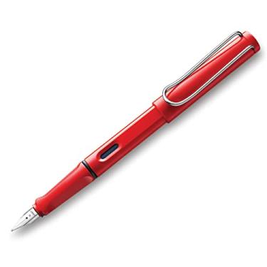 Imagem de LAMY safari red - Caneta tinteiro com grip ergonômico e pena de aço polido M - ideal para escrita e caligrafia - incluindo cartucho azul LAMY T 10