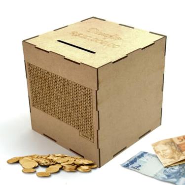 Imagem de Cofre Cubo WoodBox MDF Desafio Japonês de Poupança para Economizar de R$1 Mil a R$20 Mil (R$ 20 Mil)