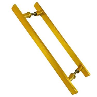 Imagem de Puxador Duplo Alumínio 40cm Porta Pivotante Dourado - Montelar Acabame