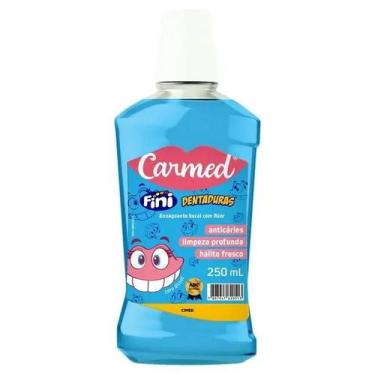 Imagem de Enxaguante Bucal Sem Álcool Fini Dentaduras Com Flúor Carmed -  250ml 