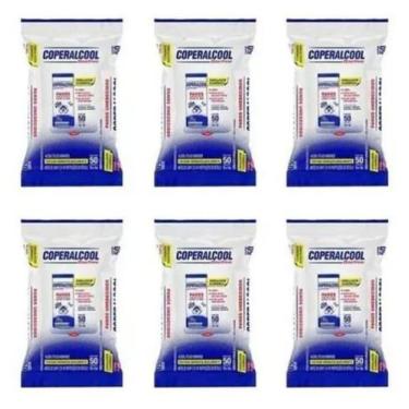 Imagem de Panos Umedecidos Coperalcool 300 Unidades Refil Kit C/ 6un