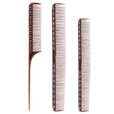Imagem de 3UN Pente De Metal Pro Médio Longo E Cabo Fino Vertix