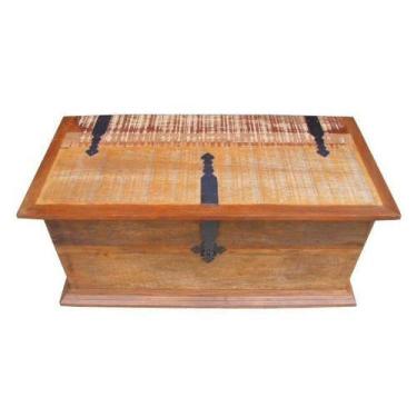 Imagem de Baú Rústico Jaspe M Em Madeira De Demolição - Cód 1153