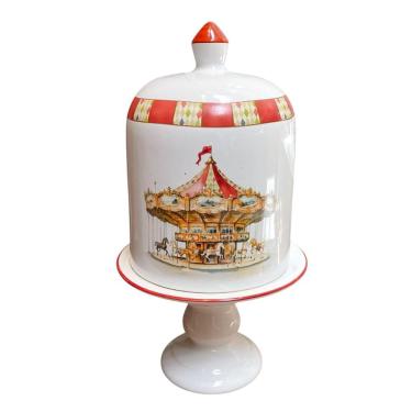 Imagem de Porta panetone G c/ pitoco carrossel ceramica luiz salvador