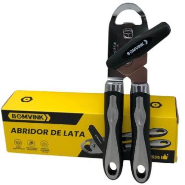 Imagem de Abridor De Latas Garrafas Manual 3 Em 1 Aço Inoxidável - Bomvink