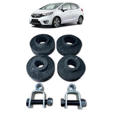 Imagem de Kit Calço de Mola Dianteiro/Traseiro 4cm + Prol. Honda Fit - Borfix