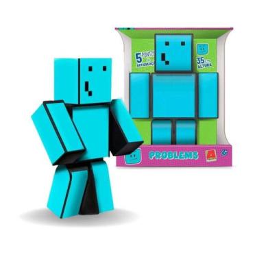 Imagem de Boneco Articulado Gamer Skin Problems Minecraft Grande 35 cm - Algazar