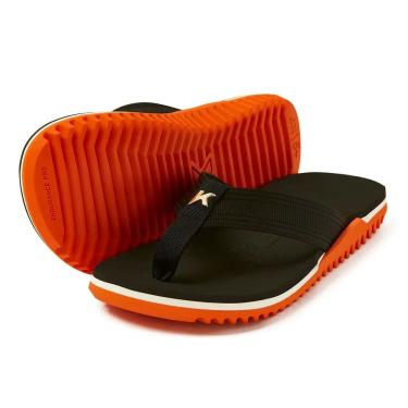 Imagem de Sandália Chinelo Kenner NK6 Pro Preto/Branco/Laranja DFZ01