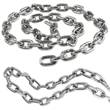 Imagem de Corrente Galvanizada 6mm Elo Curto Soldada 10 Metros Portão - STORE SH