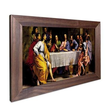 Imagem de Quadro Decorativo Religioso Jesus Santa Ceia do Senhor Sagrada Família