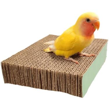 Imagem de Brinquedos de mastigar papagaios de papelão poleiro para gaiola plataforma de descanso de pássaros suporte de papagaio playground brinquedos de exercício periquitos gaiola acessórios para conures