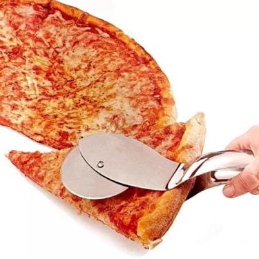 Imagem de Cortador Pegador Espátula Pizza 2 Em 1 Inox-fácil De Servir - Unyhome