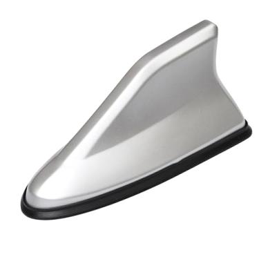 Imagem de Piano Coating Car Roof -Radio Signal Sinal de Tubarão Fin Antenna Exterior Acessórios para Automóveis (Prata)