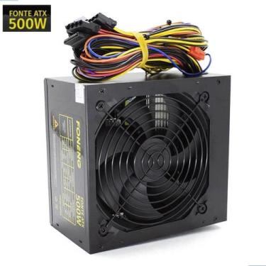 Imagem de Fonte ATX 500W KP-5222 Bivolt com Conectores de Alimentação para PC e 