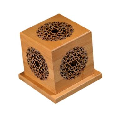 Imagem de Generic Caixa de queimador de incenso de madeira caixa de comprimido de mesa Centro de incenso artesanal para a sala de estar Spa para presentes de casa, Coração