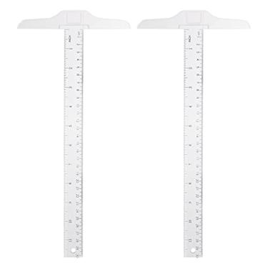 Imagem de Angoily Régua T-Quadrada Acadêmica De 2 Peças Régua T De Plástico Transparente Para Desenho E Layout Geral Régua T Para Artesanato Escolar Para Layout E Medições Precisas Moldura De Arte