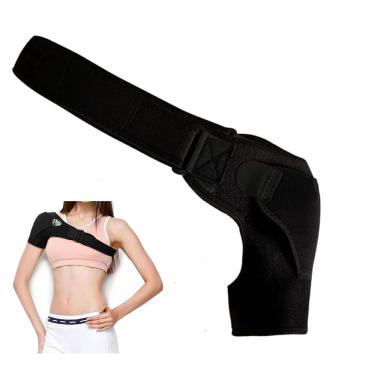 Imagem de Ombreira Ortopedica Compressao Ajustavel Protetor Ombro Fisioterapia Tensao Muscular Lesao Alivia Dor Articulaçao