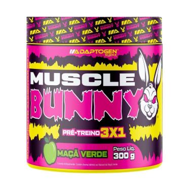 Imagem de Pré Treino - Termogênico - Diurético 300g Muscle Bunny 3x1 Sabor:P de F;Tamanho:Único;Gênero:Unissex-Unissex