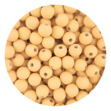 Imagem de Miçanga Emborrachada 8mm 200un p/ Montar Pulseira Infantil Terço Brinc