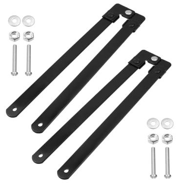 Imagem de Mewutal 2 peças de kit de substituição de dobradiça de escada dobrável preta espinha de peixe acessórios de escada escada de metal 54 cm dobradiças para casa ao ar livre (54 cm)