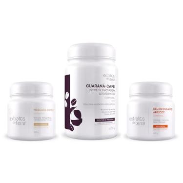 Imagem de Kit Profissional Corporal – Máscara Detox 500 g, Creme Hiperêmico Guaraná-Café 1000 g e Gel Esfoliante Apricot 500 g