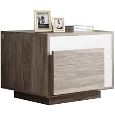 Imagem de Mesa de cabeceira simples para quarto, escritório, mesa de cabeceira simples, mini gaveta, armário de armazenamento, móveis, armário de bombeamento duplo multifuncional, armário lateral com
