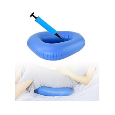 Imagem de Mybow Frigideira inflável para idosas e mulheres fraturadas, vaso sanitário de hospital, confortável, inflável, para adultos com deficiência, mesa de cama bariátrica portátil, equipamento de