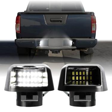 Imagem de USR 07-19 D40 Luz de matrícula de caminhonete – Par de lâmpadas de placa (esquerda + direita) - Compatível com caminhonetes Nissan Frontier 2007-2019, todos os modelos como S, SV, Pro-4X (LED BRANCO