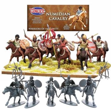 Imagem de Wargames Delivered - Victrix Numidian Cavalry, conjunto de miniaturas de plástico multipose de 28 mm, lanças para jogos de guerra e jogos de estratégia de mesa