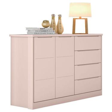 Imagem de Cômoda Infantil Blenda Rosa Acetinado - Phoenix Baby