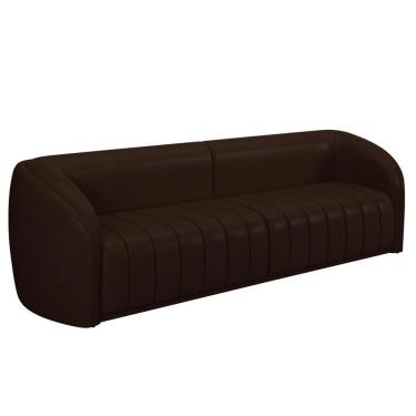 Imagem de Sofá 4 Lugares Para Sala 292cm Lazio M03 Corano Marrom - Lyam Decor