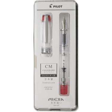Imagem de PRERA Iro-Ai Caneta-tinteiro Pilot ponta vermelha transparente para caligrafia P-FPR-1-TR-CM com caneta esferográfica Stylus original