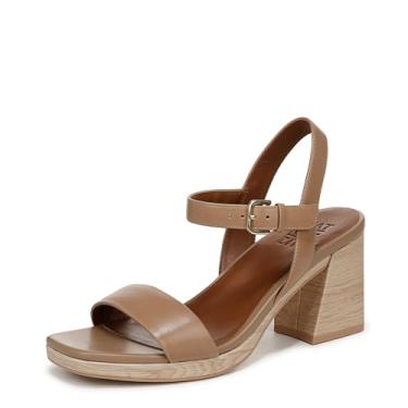 Imagem de Naturalizer Sandálias Femininas de Salto Rosa, Couro de bambu bronze, 10 Wide