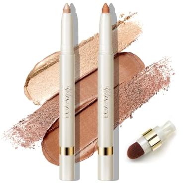 Imagem de LUXAZA PRO Bastão De Maquiagem Multiuso, Creme Brilhante Fosco, Sombra Iluminadora, Iluminador Olhos, Contorno, Bronzeador, Lápis Sobrancelha #S1M2