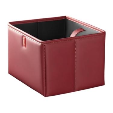 Imagem de FJMQHU Carrinho de Lixo Dobrável - Caixa de Armazenamento Automática Multifuncional, Portátil, Resistente Ao Desgaste, com Correias para Pendurar - Recipient, Vermelho, Tamanho real