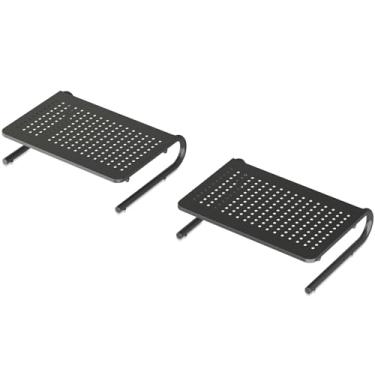 Imagem de suptek Suporte De Monitor Para Computador, Laptop, Impressora, Notebook E Todos Os Monitores Tela Plana Com Plataforma Metal Ventilada 4" Altura Armazenamento Inferior (Mst004-2)