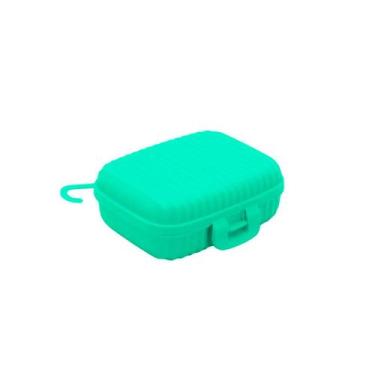 Imagem de Kit Saboneteira Para mala de viagem Multiuso Com Trava Plasútil, Verde