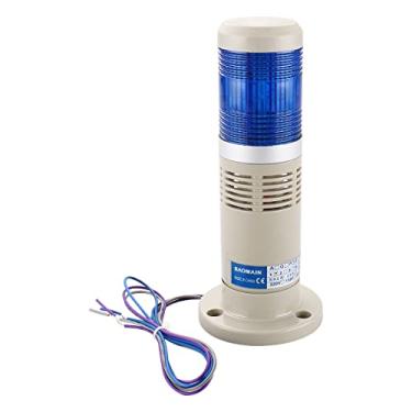 Imagem de Baomain Luz De Advertência Alarme 110 V Ca, Campainha Industrial, Torre Sinal Led Azul Contínua Ltp-502Tj