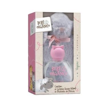 Imagem de Kit Colônia 50 ml + Bichinho de Pelúcia Bebê Orgânico Rosa