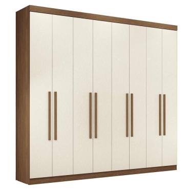 Imagem de Guarda Roupa Casal Master New 8 Portas Jatobá-areia - Santos Andirá Jatobá-areia