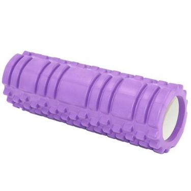 Imagem de Rolo Massagem Foam Roller Liberação Miofascial Yoga Roxo - Lorben, Rox