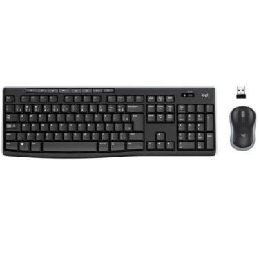 Imagem de Kit Teclado E Mouse Sem Fio Logitech Mk270 Abnt2 Multimídia Preto