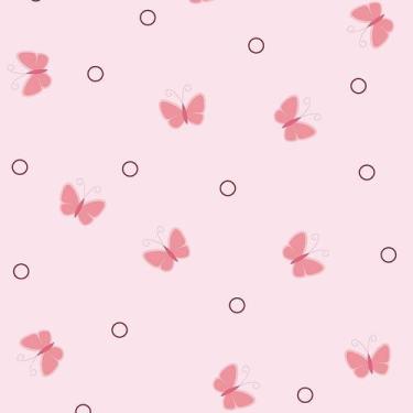 Imagem de Papel de Parede Adesivo Infantil Borboletas - 089 - Multimpressão