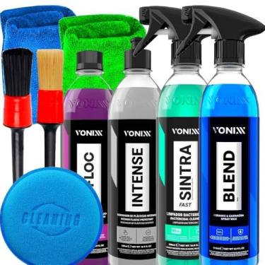 Imagem de Kit Vonixx Blend Shampoo Automotivo V-floc Revitalizar Plásticos Intense Sintra e Acessórios Karbox