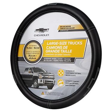 Imagem de Plasticolor 006788R01 Capa de volante com logotipo de gravata borboleta cinza tamanho caminhão Chevrolet
