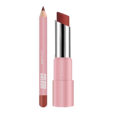 Imagem de Bálsamo Labial | Batom Hidratante Lipstick | Bálsamo Mate de Longa Duração Impermeável Não Pegajoso para Frio Cuidado de Inverno Reparação Noturna e Maquilhagem Diária