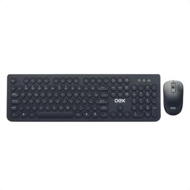 Imagem de Kit Teclado e Mouse Oex Tm410 Pop Sem Fio 1600 Dpi Preto