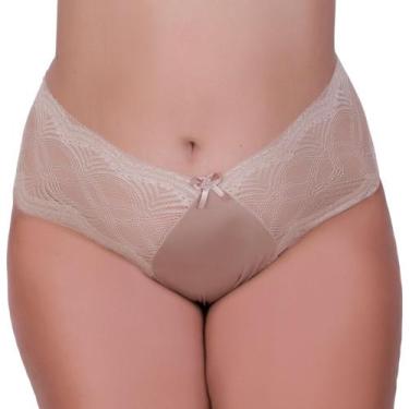 Imagem de Kit 3 Calcinha Plus Size Cós Alto e Detalhe Renda 46 ao 54 - c5 KIT 3 